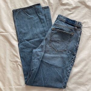 Abercrombie & Fitch Long Length The Loose Straight High Rise Size 27/4L EUC